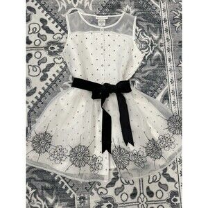 American Girl Doll Let It Snow Dress Only  For Child Size 14 Black And White